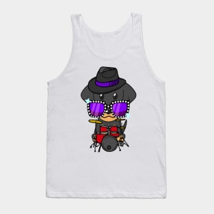 Cute dachshund jamming on the drums Tank Top